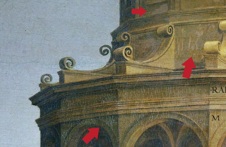 GIUSEPPE MOLTENI trasferì tempo dopo l'opera su tela: questa versava in condizioni pietose prima di essere ritoccata. Si poss