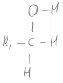 C has 2 H bonds and 1 R 
bond