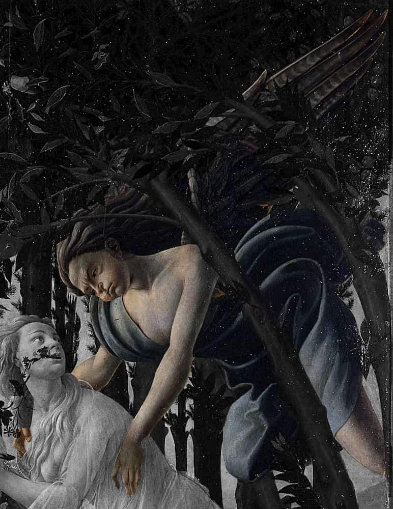 ZEFIRO è la personificazione del vento dell'ovest, apprezzato perchè porta fertilità, dunque metafora della Primavera. Insegu