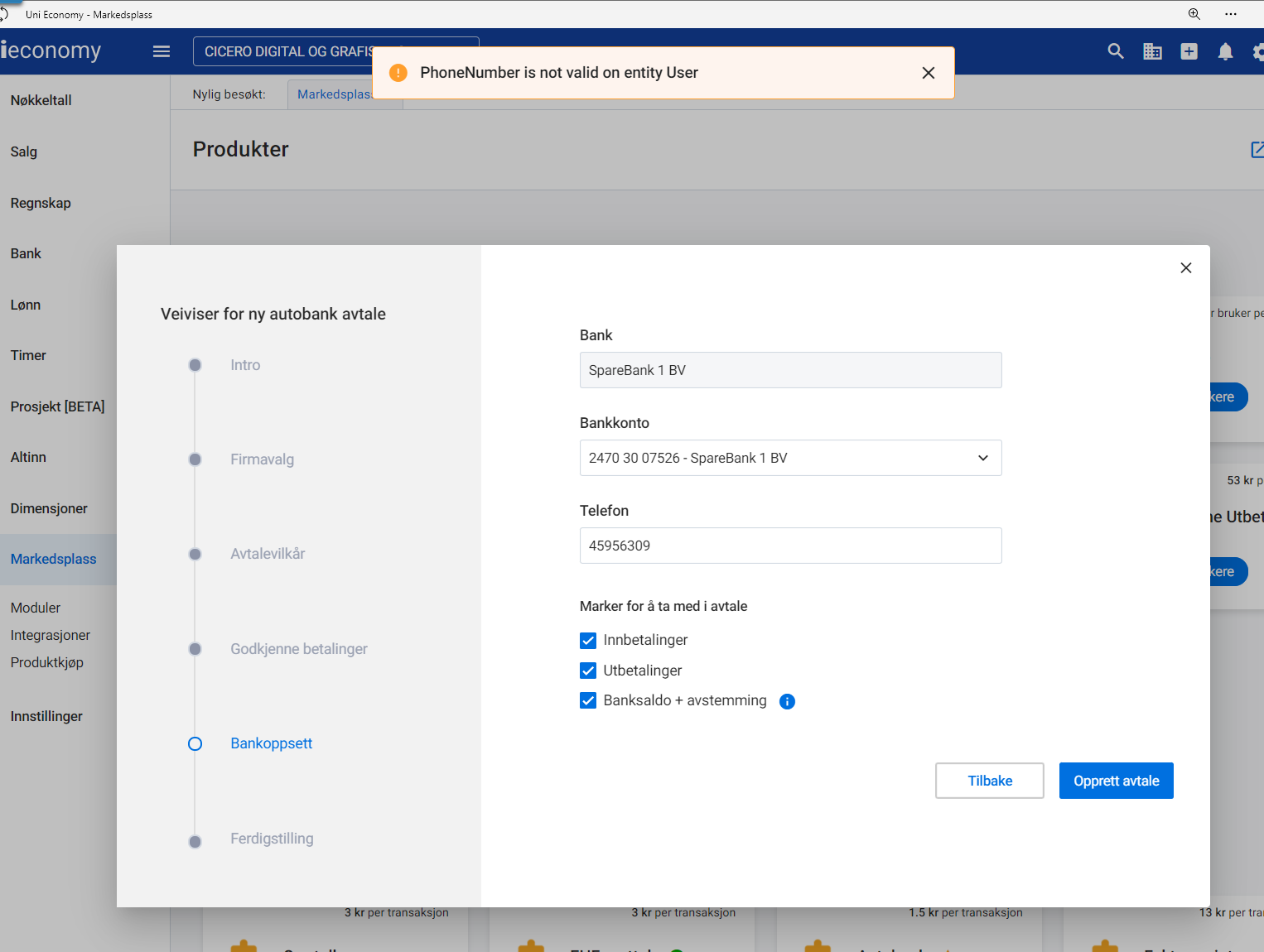 Bestille bankavtale hos Banken - for fildeling med Z-data - for innbetaling, utbetaling + bankavstemming -alle betalinger kom