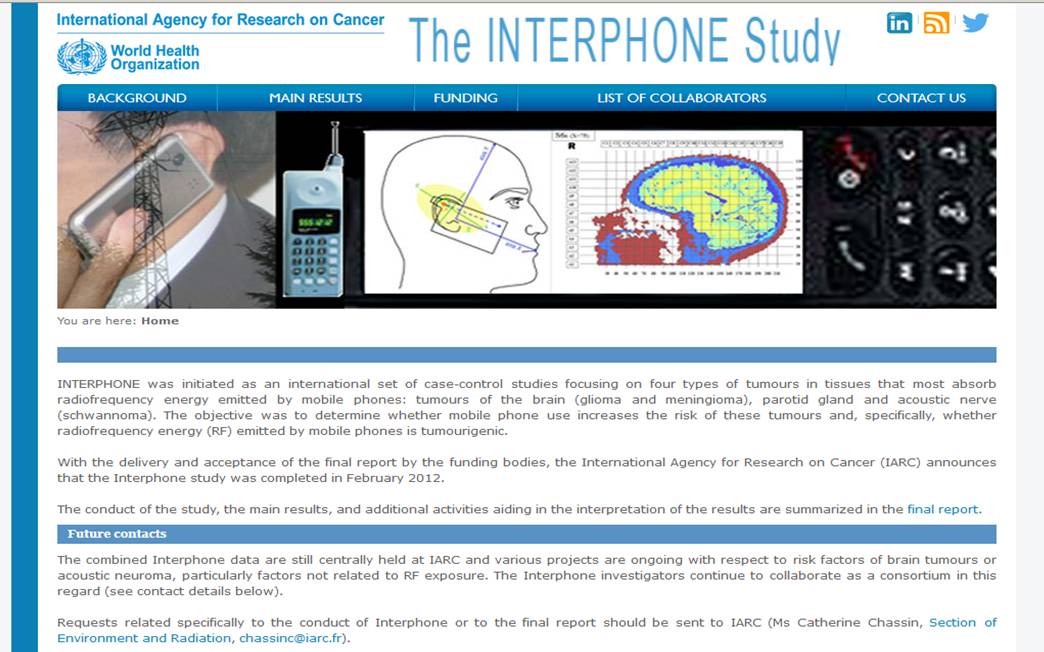 Studio epidemiologico Interphone