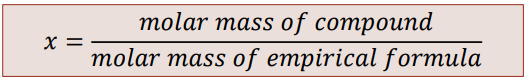 Mass multiplier: tells you the exact composition of a compound