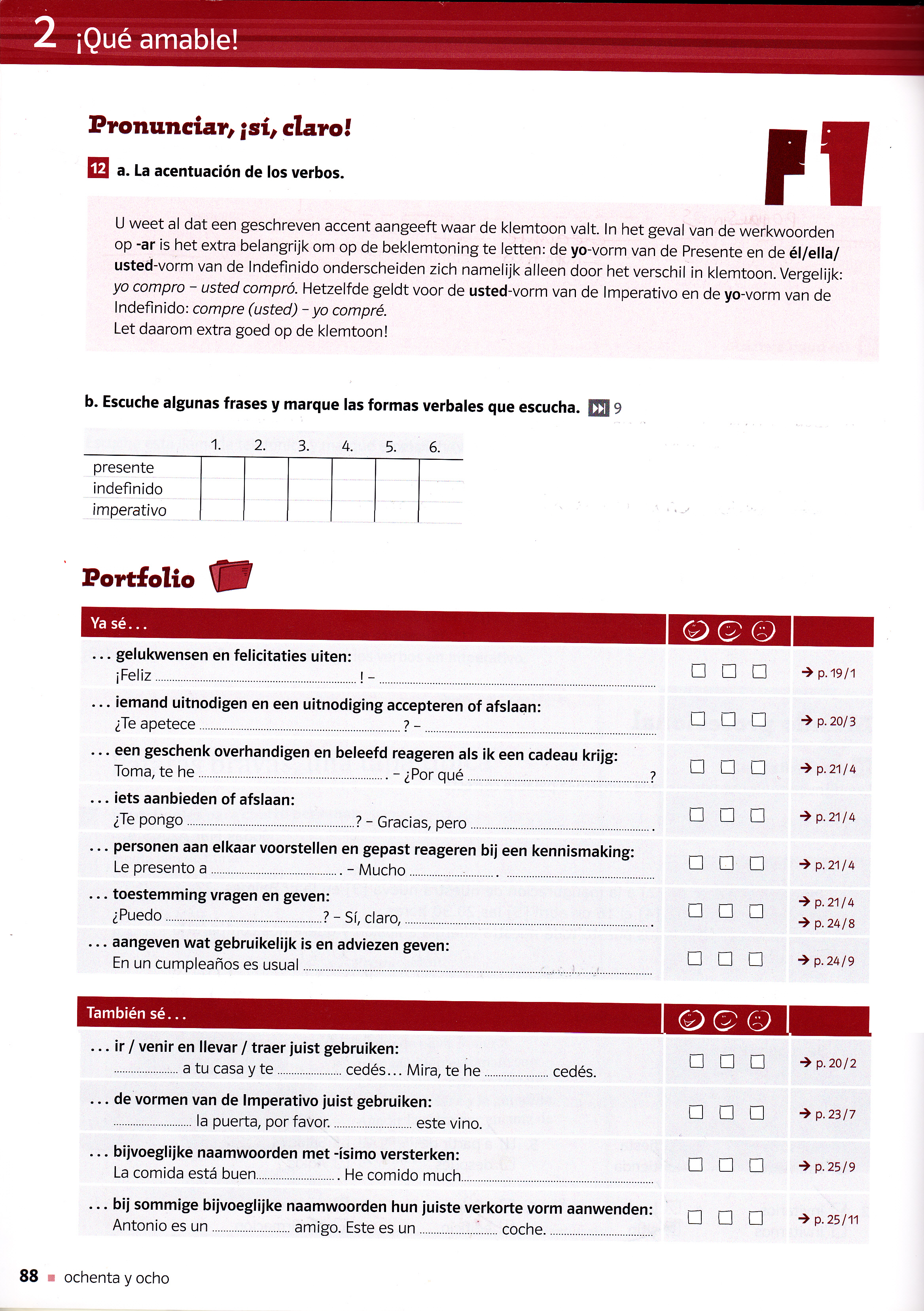 Portafolio
Aquí el estudiante puede registrar toda la información relativa a su aprendizaje:
- Competencias lingüísticas
- Ac