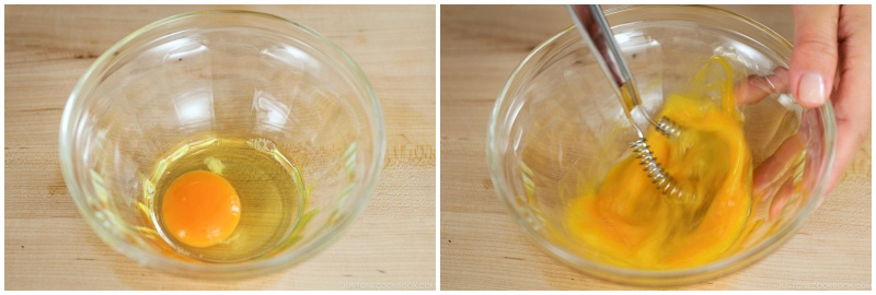 3. Whisk 4 eggs