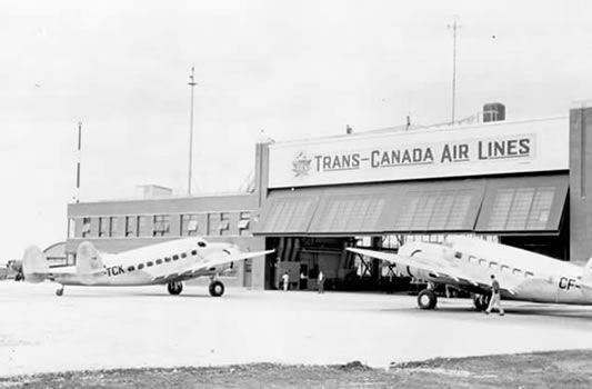 Air travel had started to become popular and more. The phto here is of one of Canada's first airllines Trans Canada Air Lines