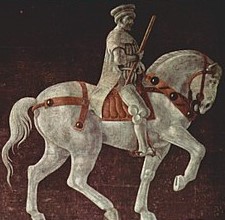 L'attenzione si sposa per la prima volta sul cavallo, dipinto con enstrema sapienza