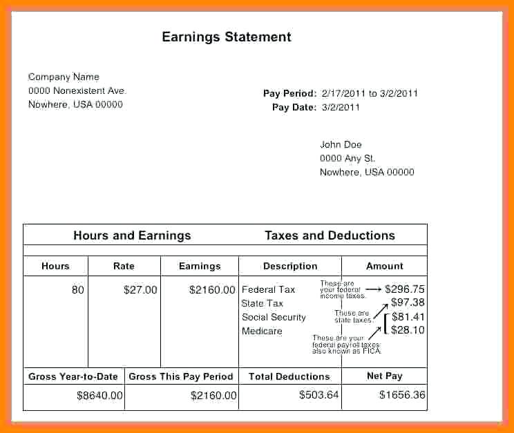 Pay stub