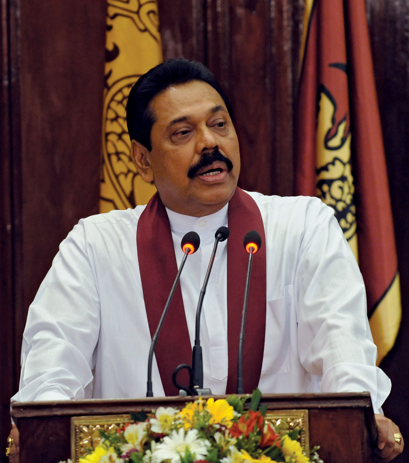 Mahinda Rajapaksa 
(President of Sri Lanka)