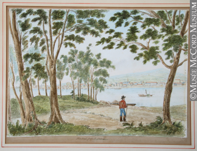Montréal depuis l'île Sainte-Hélène - A painting by
James Pattison Cockburn from 1830