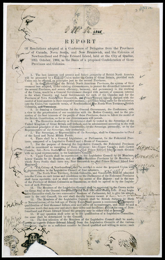 After the Quebec conference the British North Americans act of 1867, The Quebec conference the delegates agreed that a new fe