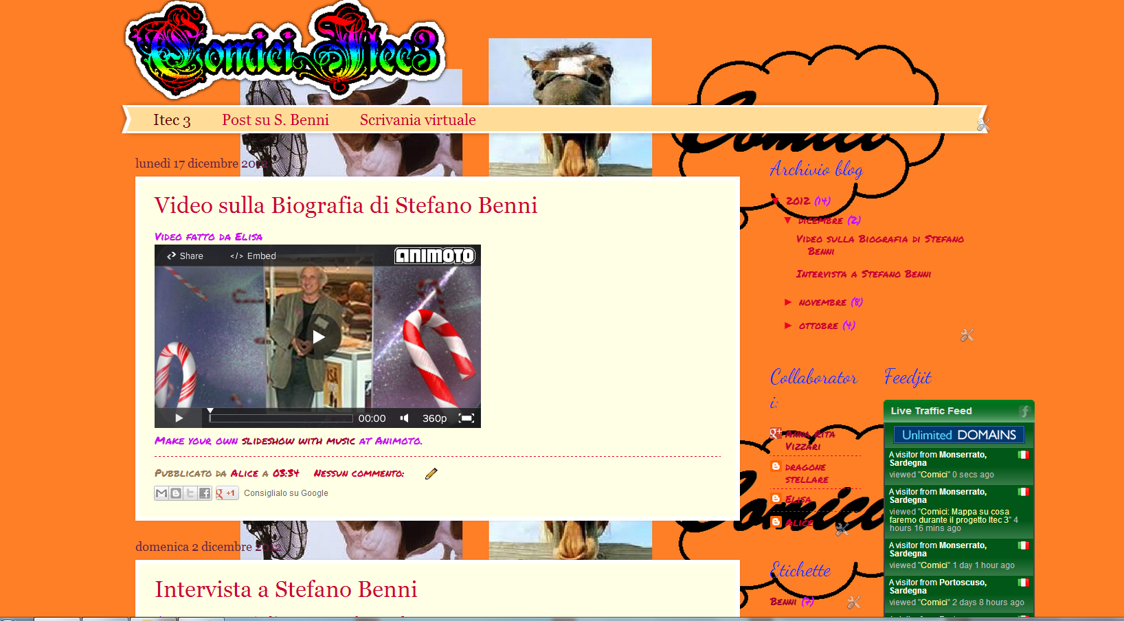 Il blog del gruppo (The blog of the group)