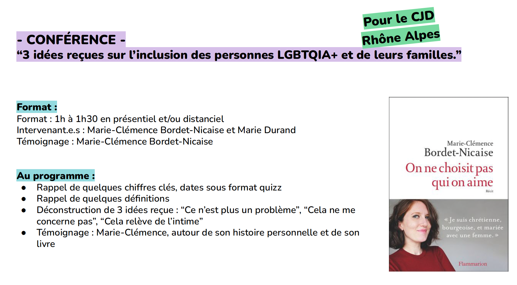 Diversité et Inclusion x CJD