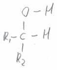 C has 1 H bond and 2 R 
bonds