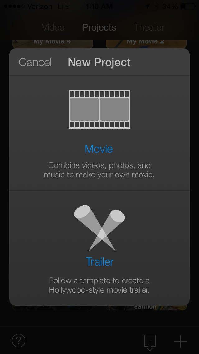 2. Click on Movie.