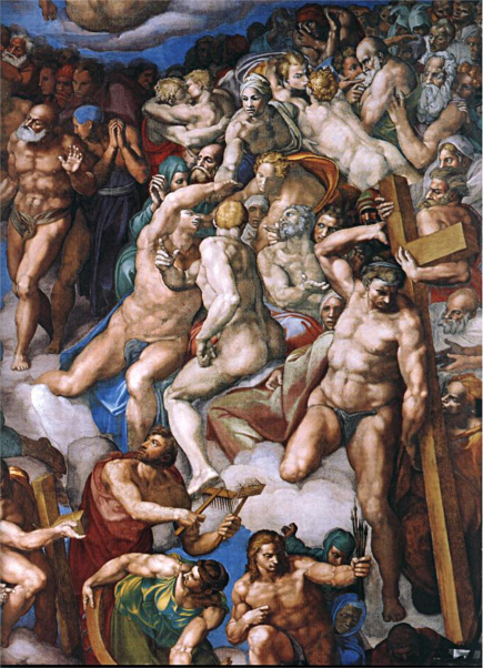 secondo anello figure - Nel gruppo di destra ci sono degli uomini, e nel vasto gruppo, salta all’occhio il vigoroso uomo appo