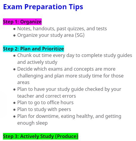Exam Preparation Tips