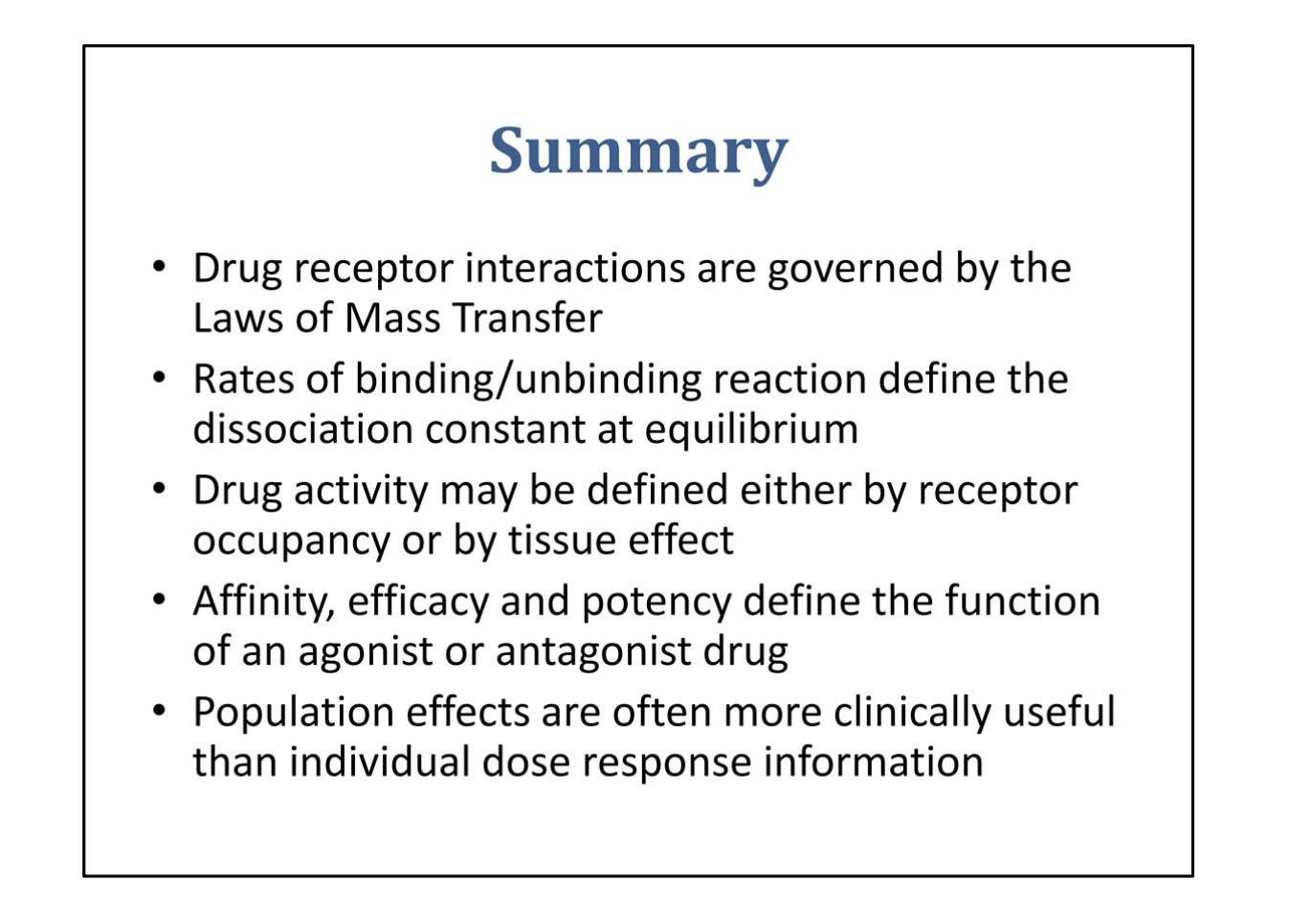 Pharmacodynamics - Drug Theory