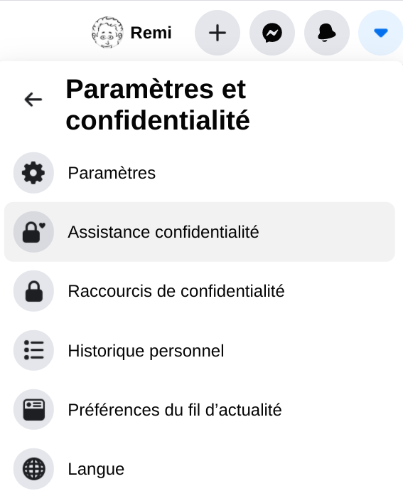 Assistant de confidentialité