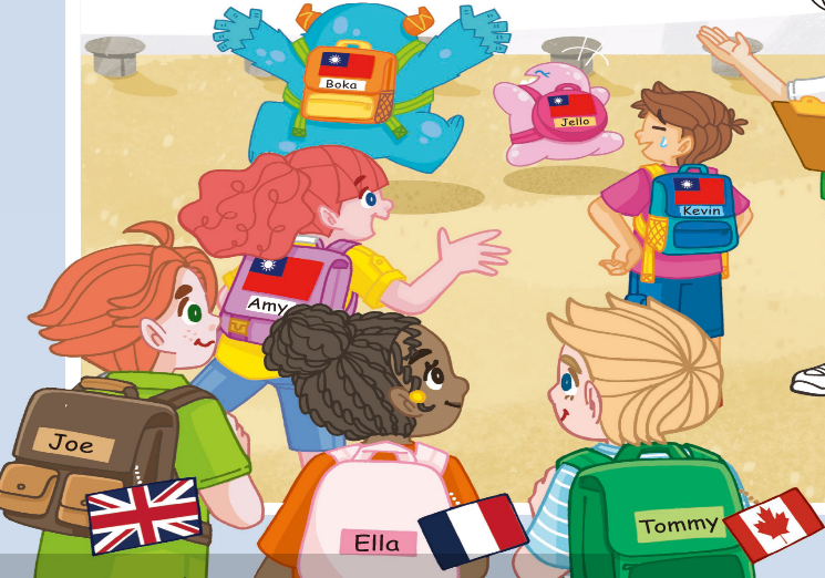 They are Amy, Kevin, Boka, Jello, Tommy, Joe, Ella