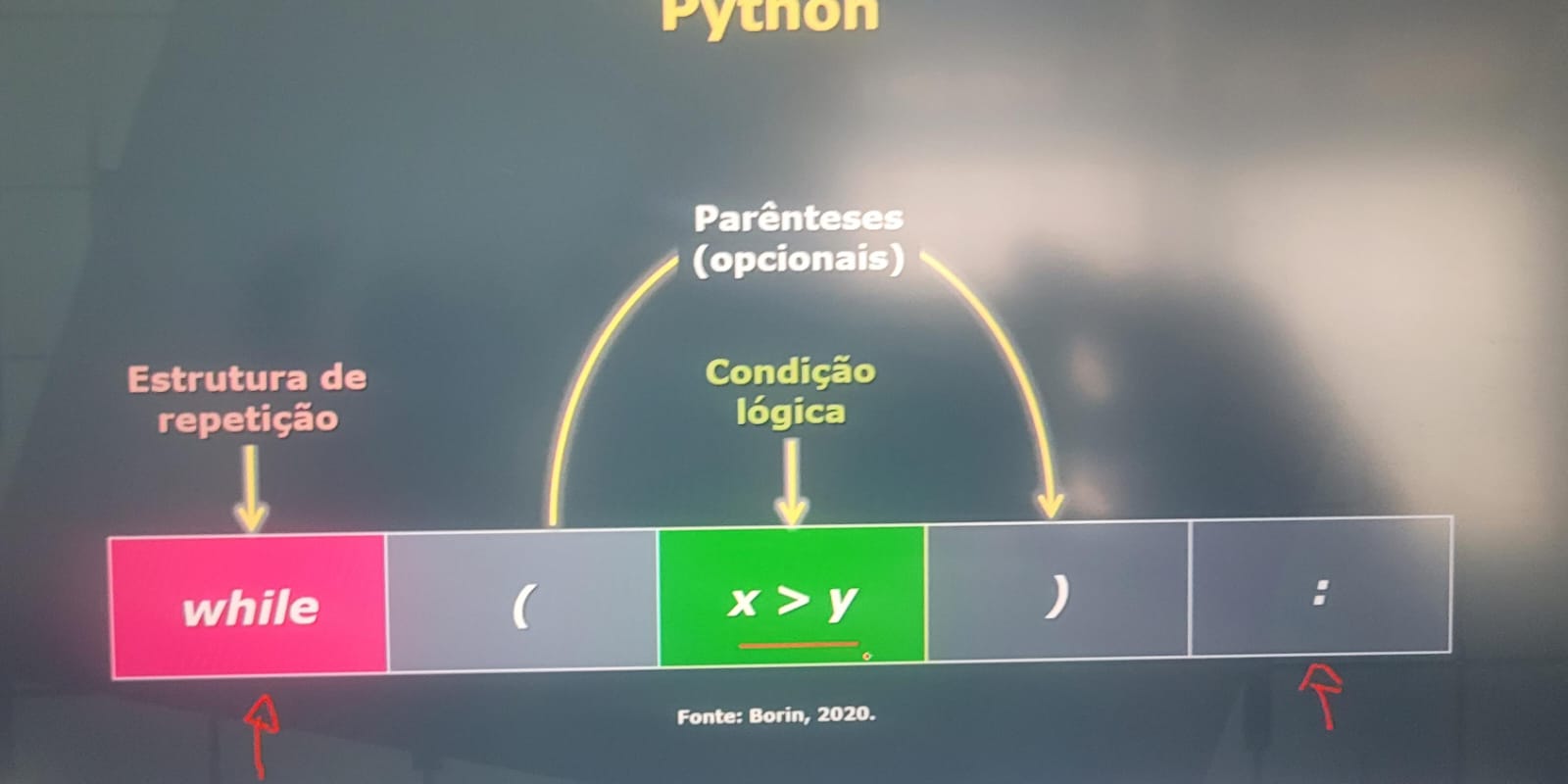 Como digitar a instrução no python