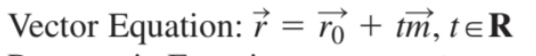 General Vector Equation