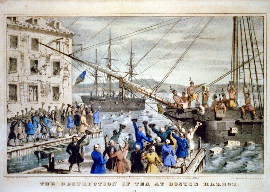 The Boston Tea Party, 1773
