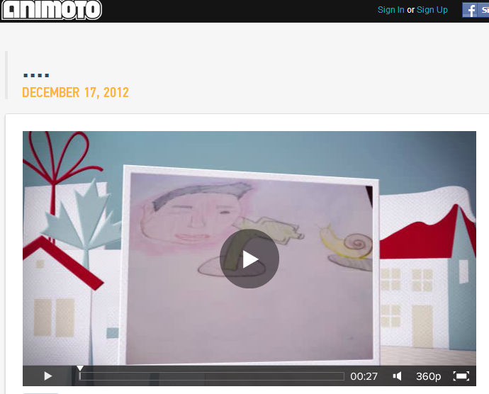 Video/Slideshow su Animoto