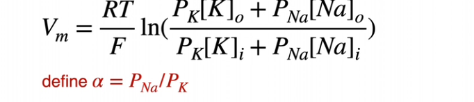 a<<<1 and so [Na]i<<<[K]i therfore