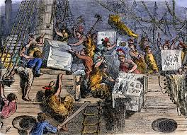 On December 16 1773, British ships carrying tea from the East India Company arrived on the Boston harbor. A group of protesto
