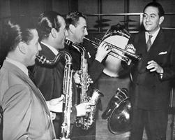 Canadian radio started to play more Canadian music. This image is of Guy lambardi and his band one of the most prominent arti