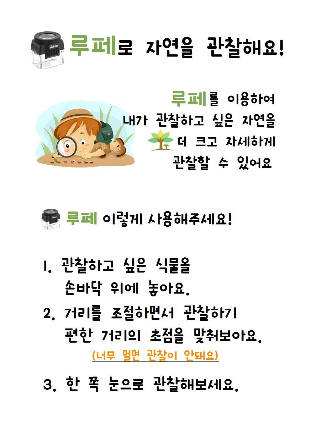 (식물) 루페 사용방법
