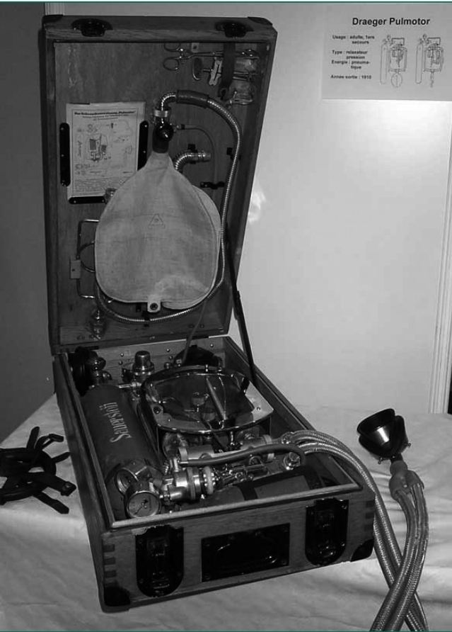 1911 Dräger crea dispositivo
de presión positiva "Pulmotor" (2)