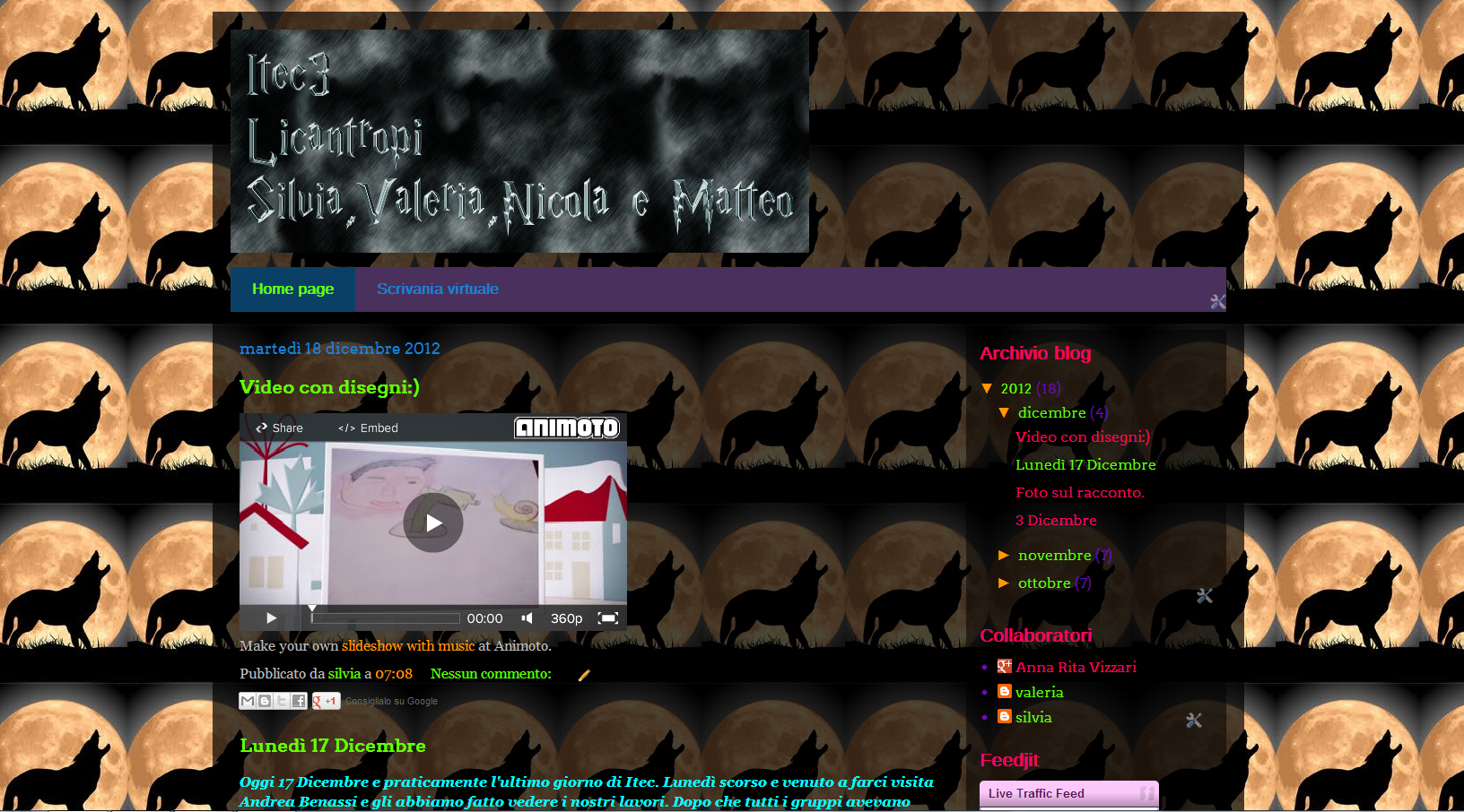 Il blog del gruppo (The blog of the group)