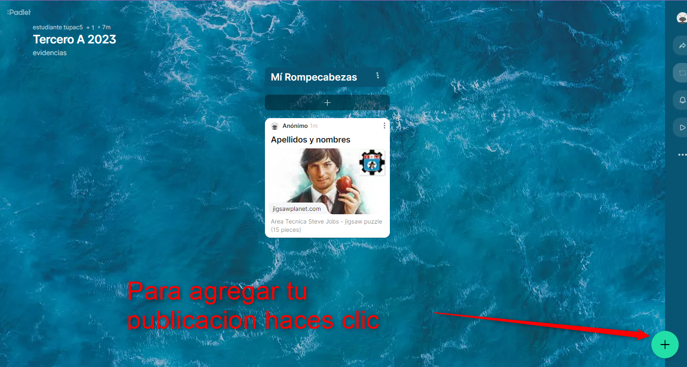 Copias enlace de rompecabezas y compartes en Padlet
¡Felicitaciones!