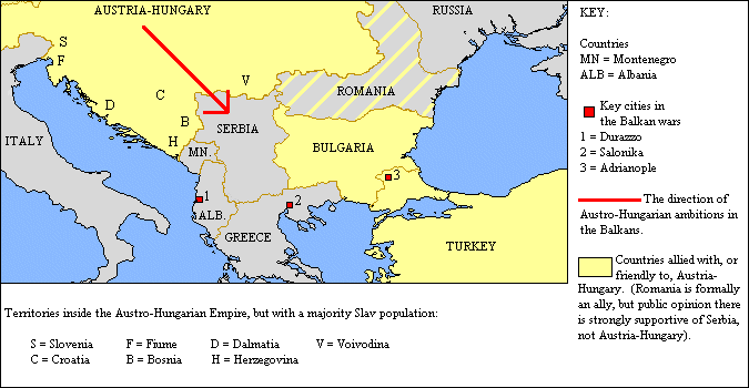 Russia and Austria over the Balkans.