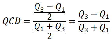 Quartile coefficient of dispersion