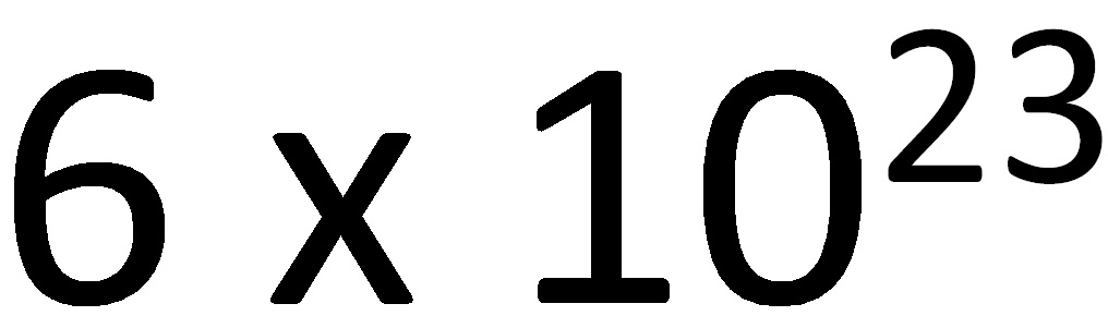 Avogadro’s constant: 6.02 x 10^23 entities (a counting unit) (NA=)