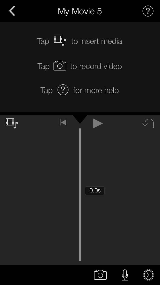 4. Follow the respective icons to insert media.
