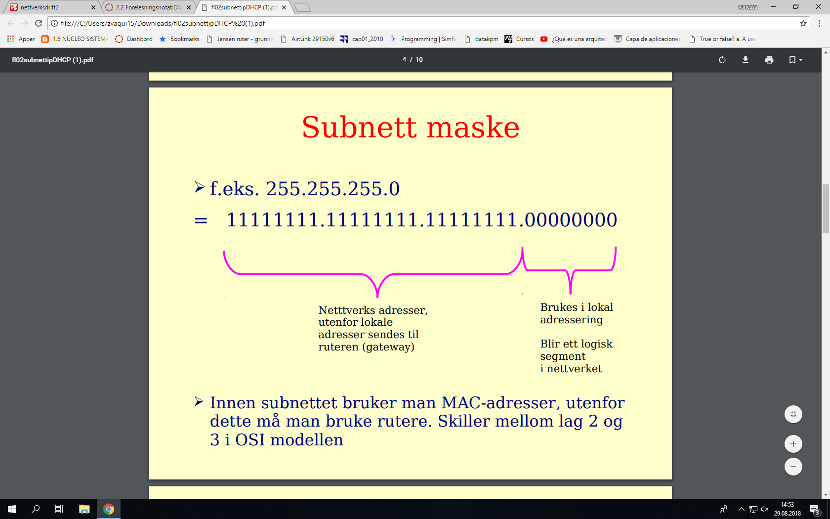 1 Subnetting / IP nummer