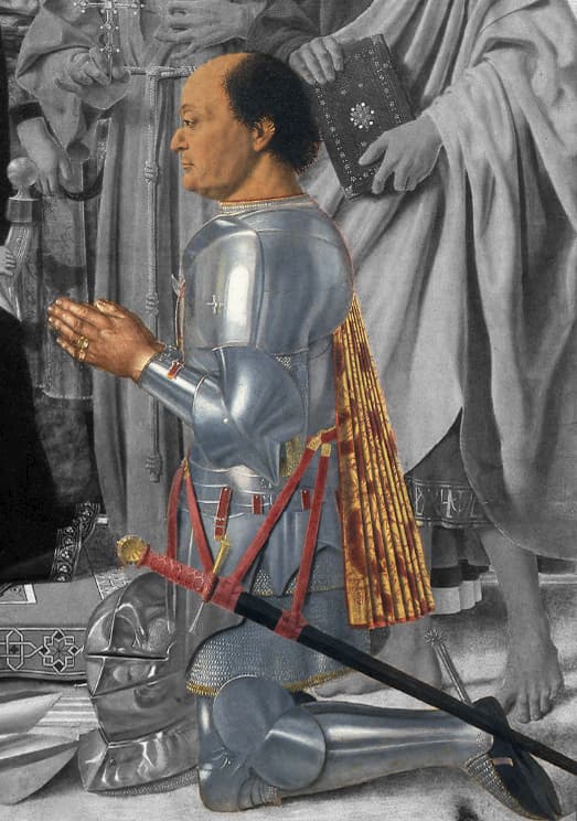 IL CAVALIERE INGINOCCHIATO - identificabile con Federico da Montefeltro