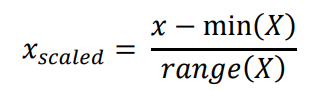 min-max scaling