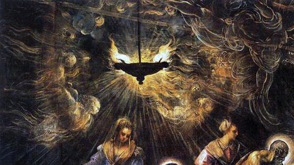 i bagliori della luca colpiscono le figure facendole emergere dal buio