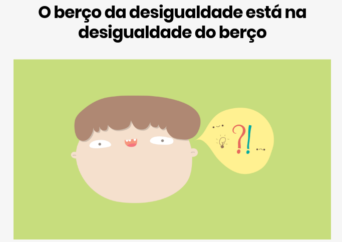 O berço da desigualdade
é a desigualdade do berço