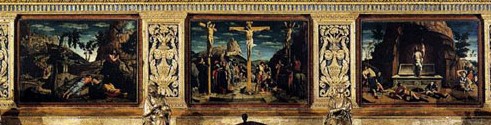 La predella è una copia di Paolino Caliari ed è posteriore all'opera