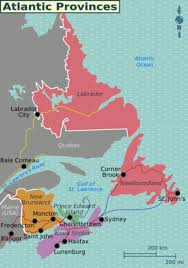 Atlantic Colonies, Prince Edward Island, Newfoundland, New Brunswick, Nova Scotia.