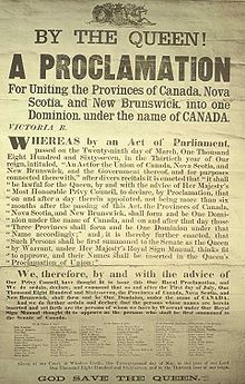 Now we have a nation
 and country that we
 now call "Canada"!