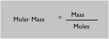 Molar Mass (M): the mass of 1 mol of a substance (found on the periodic table by atomic mass). Use grams/mole (g/mol)