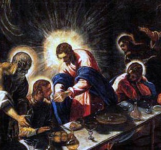 intorno a gesù il chiarore è fortissimo, l'aureola crea luce propria