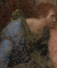 BARTOLOMEO è balzato in piedi e poggia le mani sul tavolo