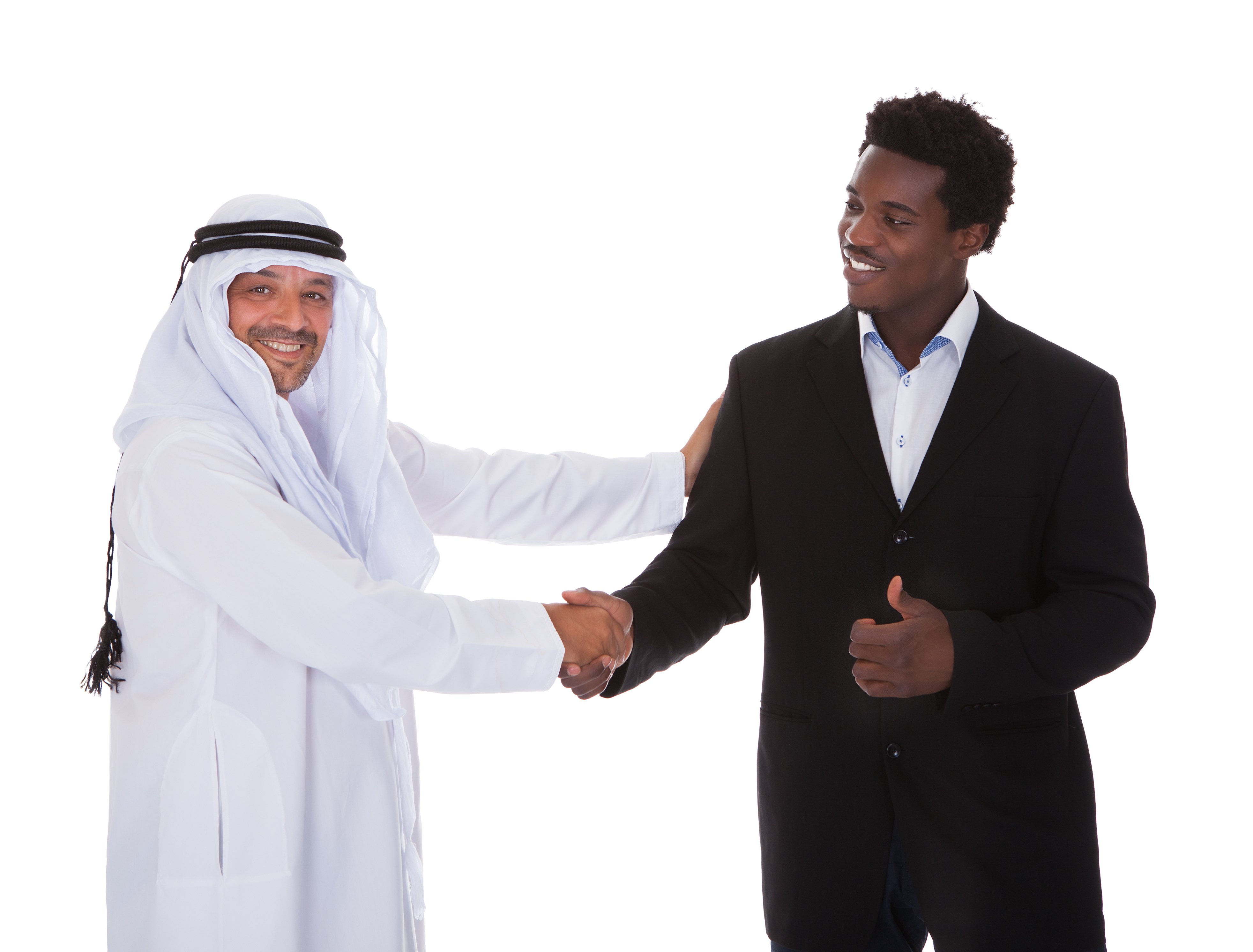Warm handshakes before and after the meeting